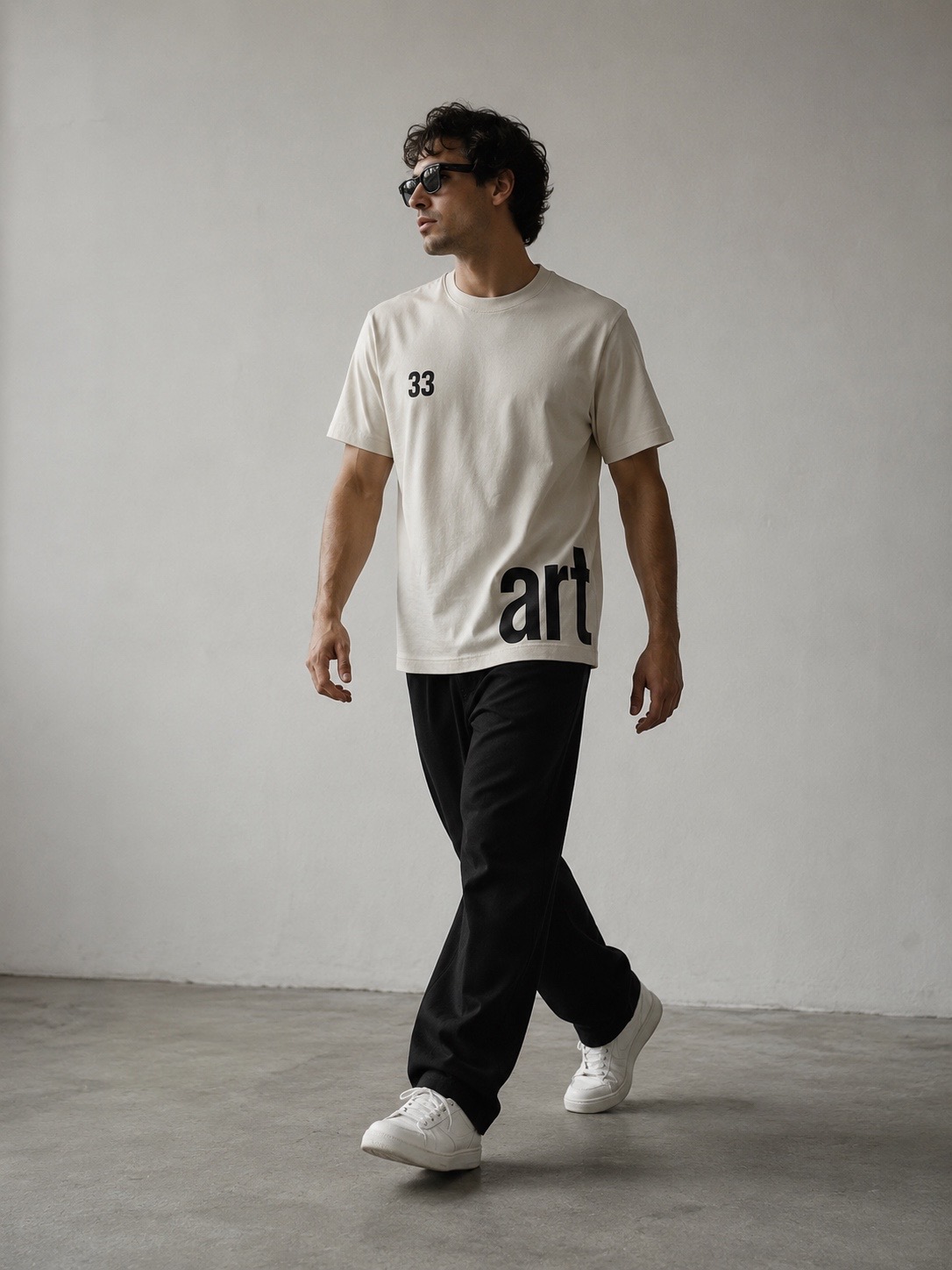 Camiseta Curadoria 33 com aplicação art