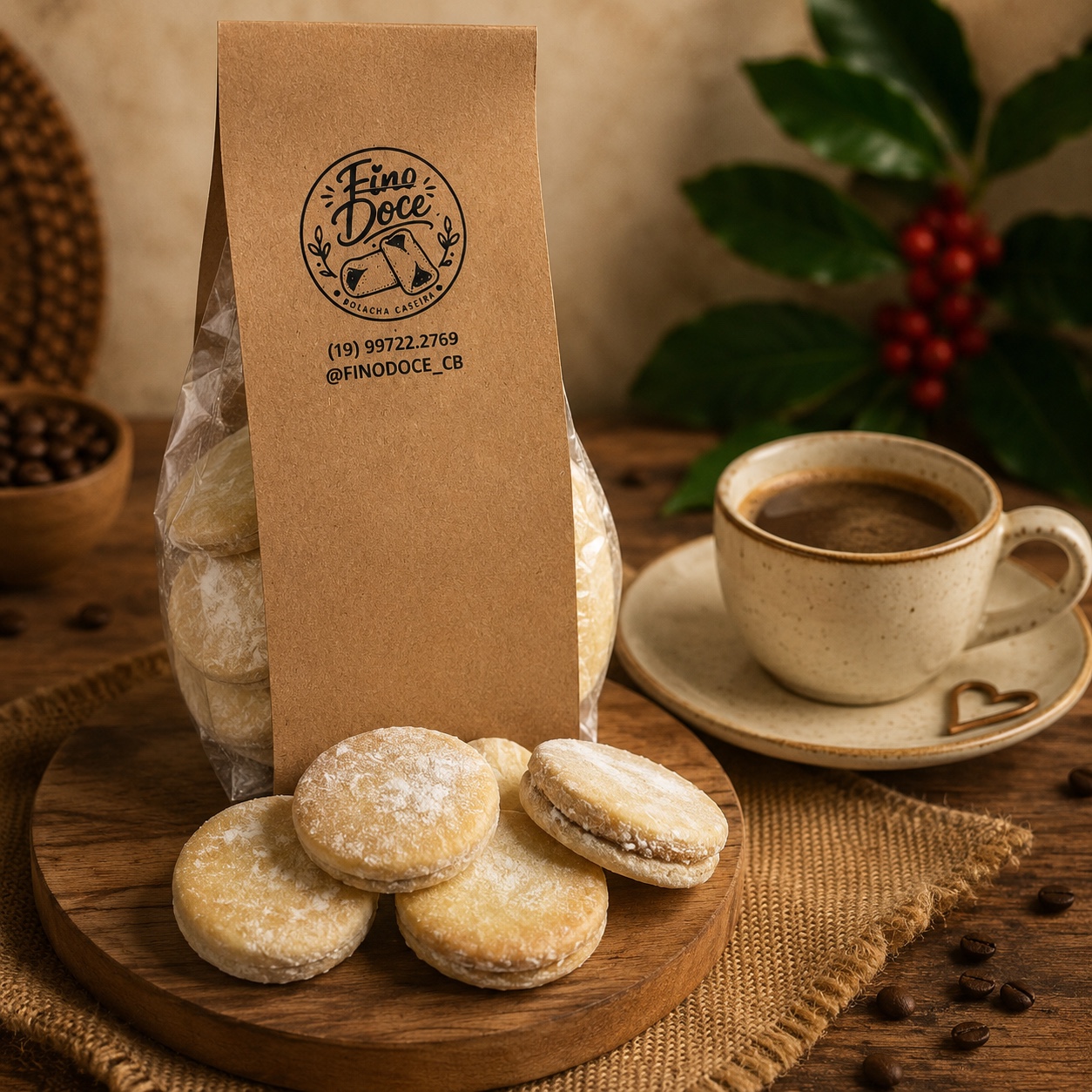 Pacote Fino Doce com café